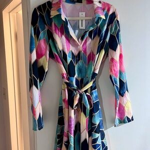 Colorful Geometric Patterned Dress